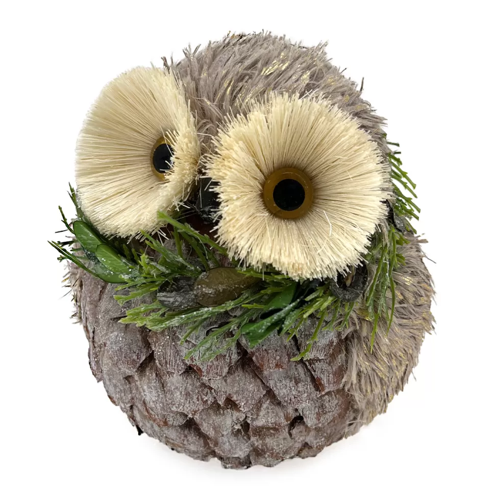 Christmas Forever OWL PINECONE 5″H NATURAL
