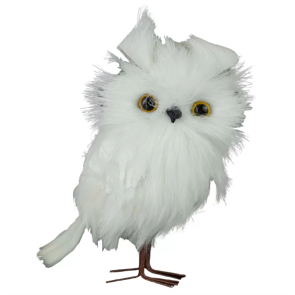 Christmas Forever OWL WHITE 5″ FUR
