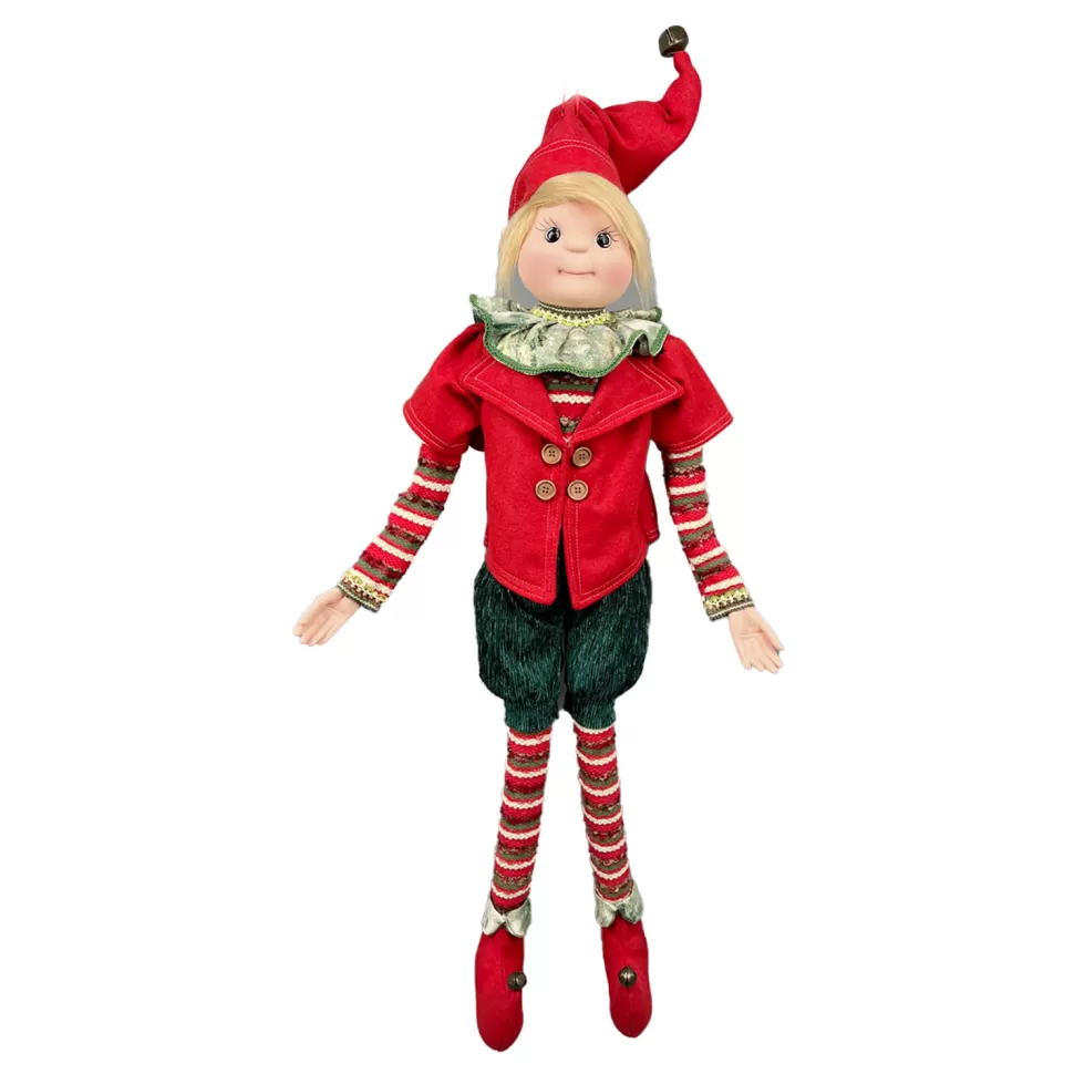 Christmas Forever POSABLE ELF 36″ RED/GREEN