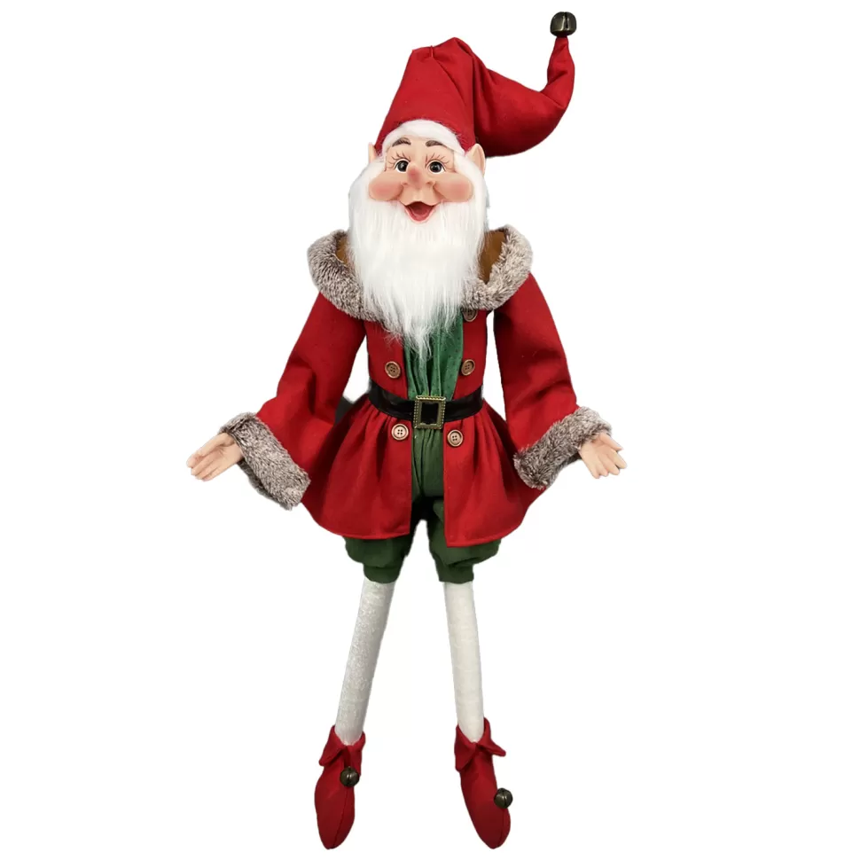 Christmas Forever POSABLE ELF 36″ RED/GREEN/BROWN