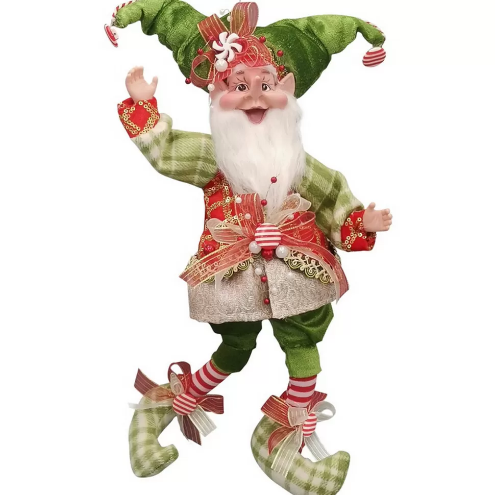 Christmas Forever POSABLE ELF WHIMSICAL 16″ RED/GREEN /GOLD W/ GREEN HAT