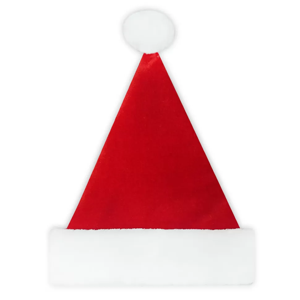 Christmas Forever SANTA HAT 15″ RED VELVET SANTA HAT WITH FAUX FUR BORDER (MEDIUM)
