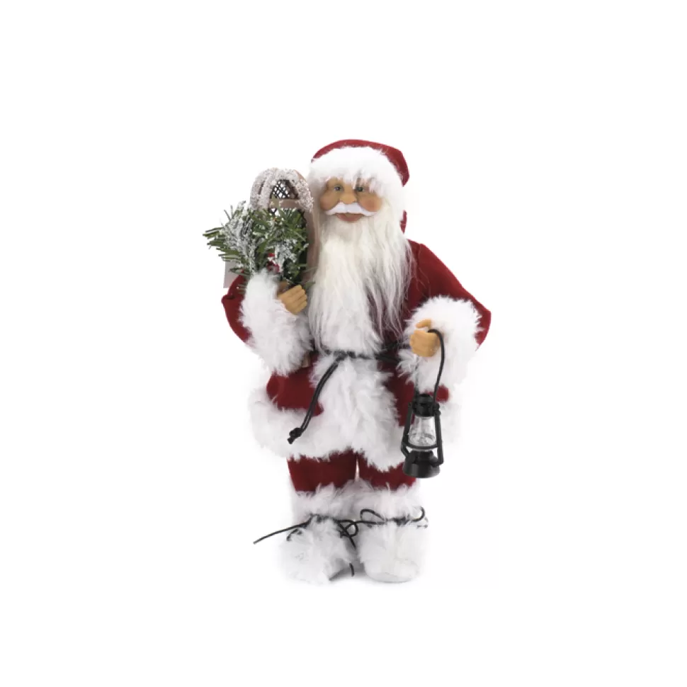 Christmas Forever SANTA STANDING 12″ RED TRADITIONAL DLX W/ FUR TRIM