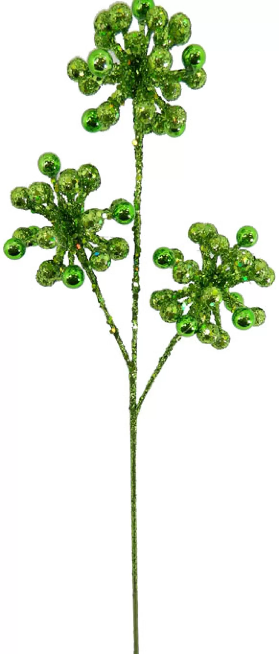 Christmas Forever SPRAY BALL BURST 19.5″ X 3″ CHARTREUSE GLITTER
