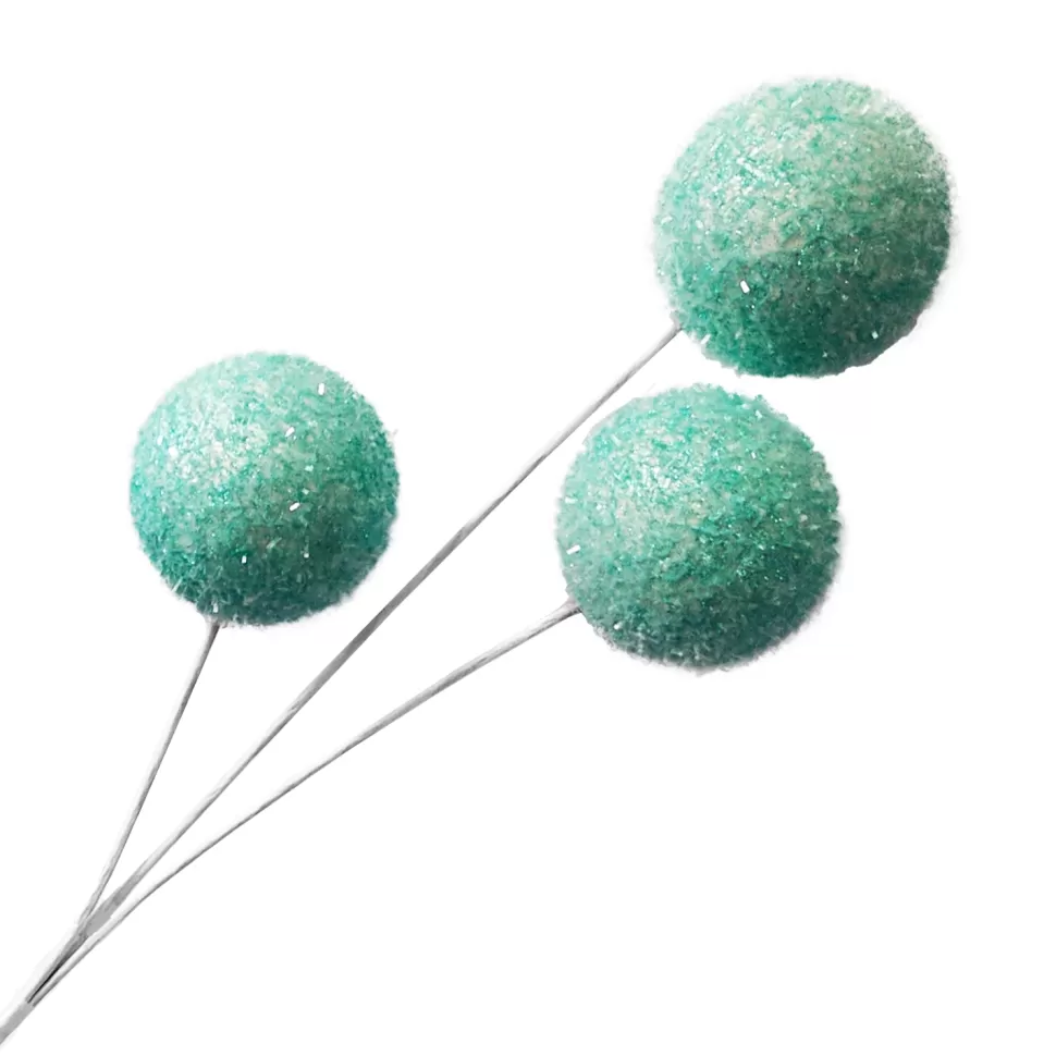 Christmas Forever SPRAY BALLS 24″ X 3 ICED FLAKES/GLITTER