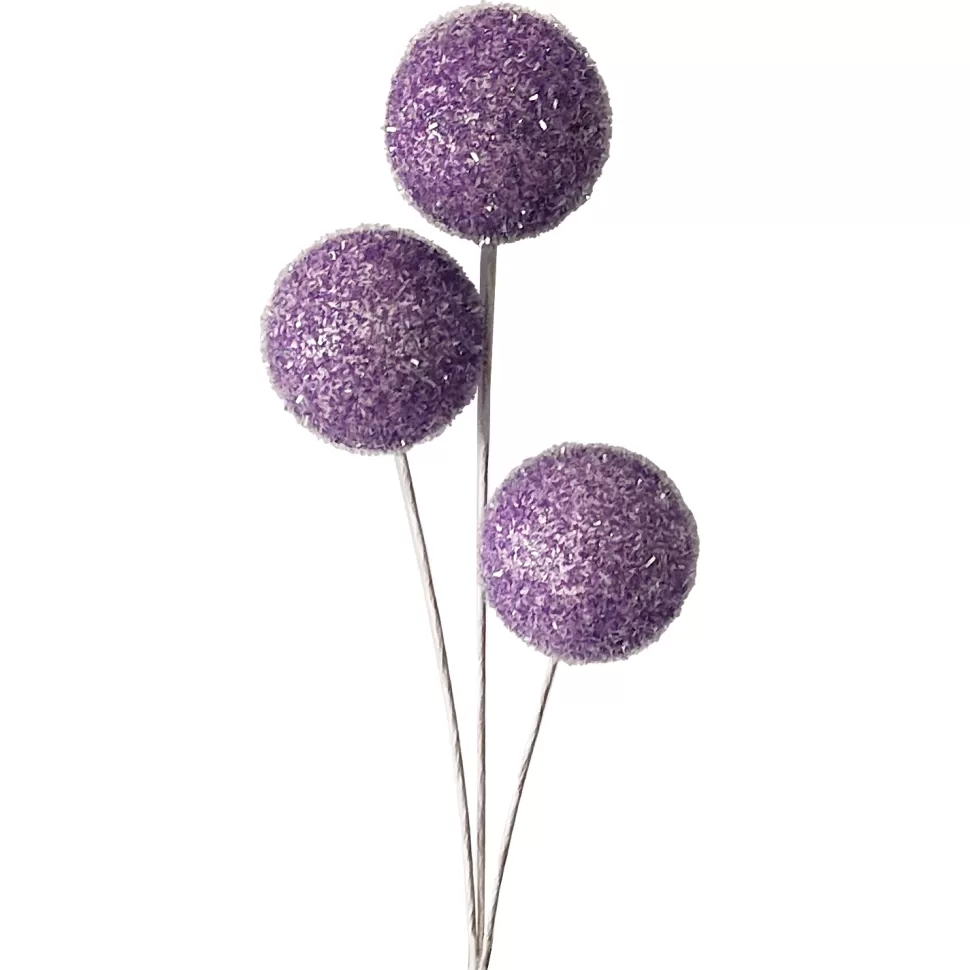 Christmas Forever SPRAY BALLS 24″ X 3 ICED FLAKES/GLITTER