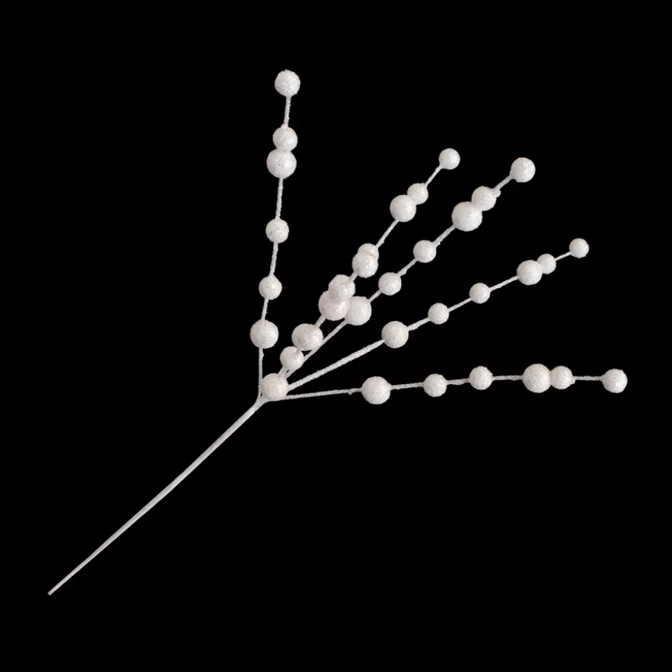 Christmas Forever SPRAY BERRIES FIREWORK 21″ X 6 WHITE GLITTER