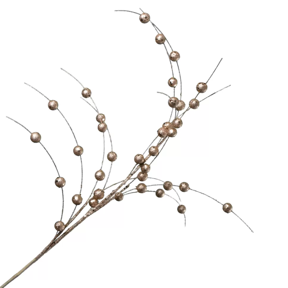 Christmas Forever SPRAY BERRIES ON NEEDLE 31.5″ CHAMPAGNE GLITTER