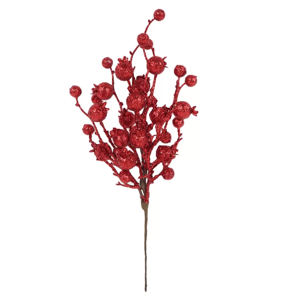 Christmas Forever SPRAY BERRY 12″ RED GLITTER