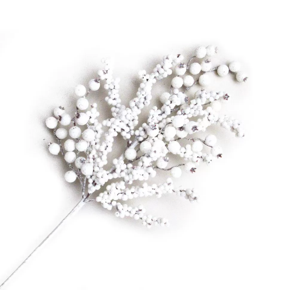 Christmas Forever SPRAY BERRY 24″ WHITE MIXED BERRY W/ GLTR