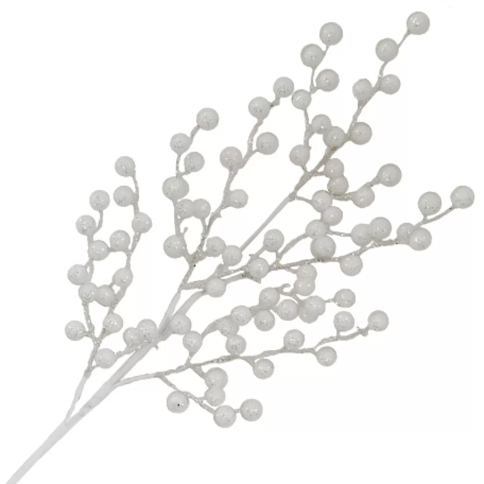 Christmas Forever SPRAY BERRY 25.5″ WHITE GLITTER