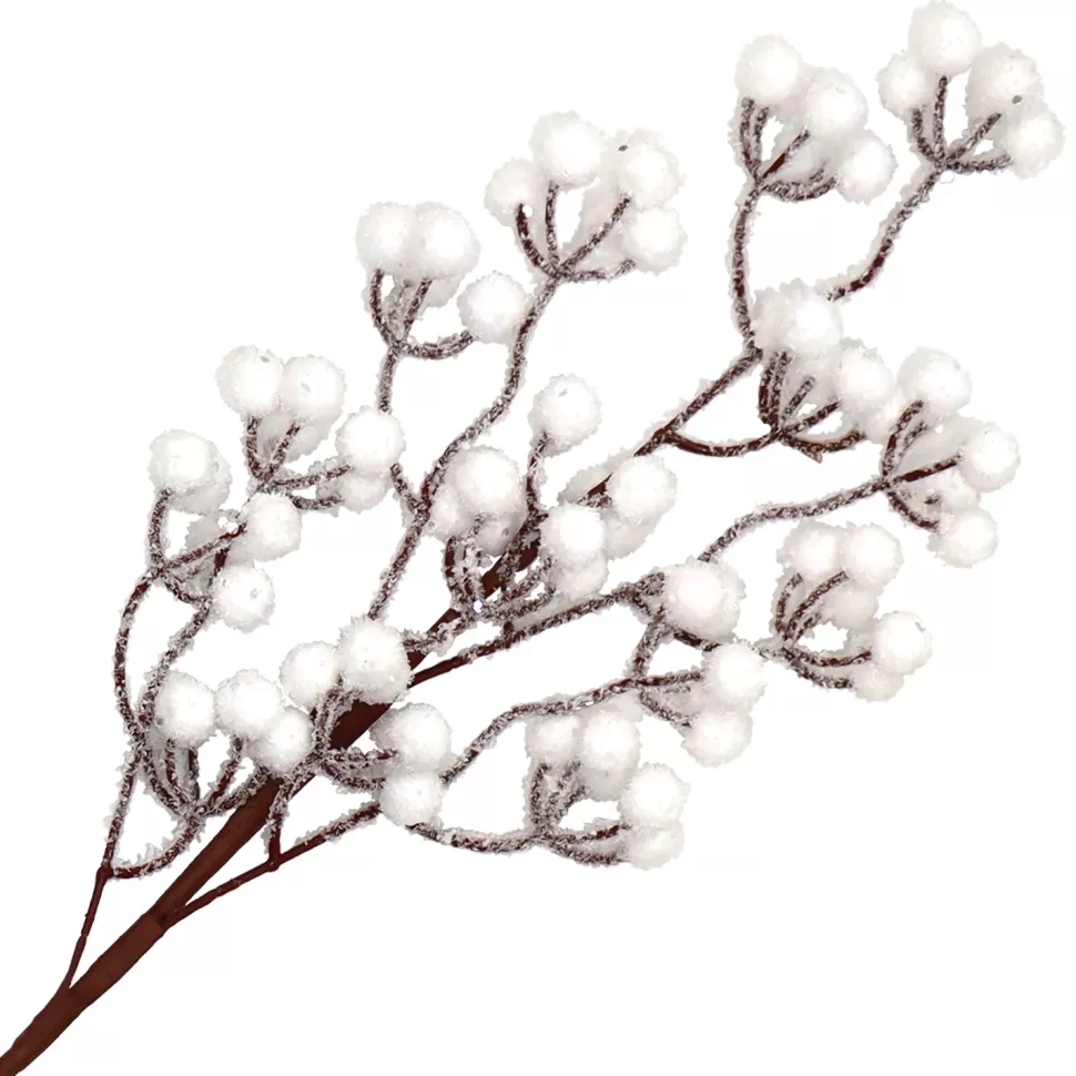Christmas Forever SPRAY BERRY 27.5″ WHITE CLUSTER/ FROSTED