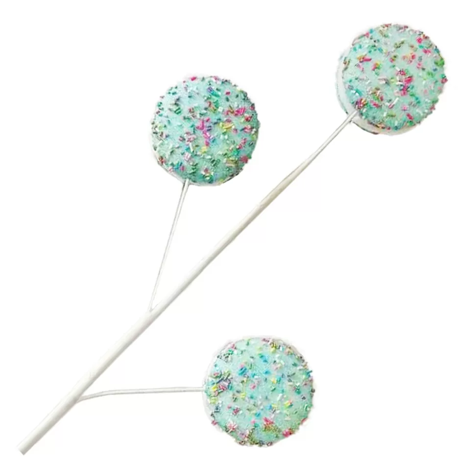 Christmas Forever SPRAY CANDY 25″ MACAROONS BLUE /MULTI COLOR SPRINKLES