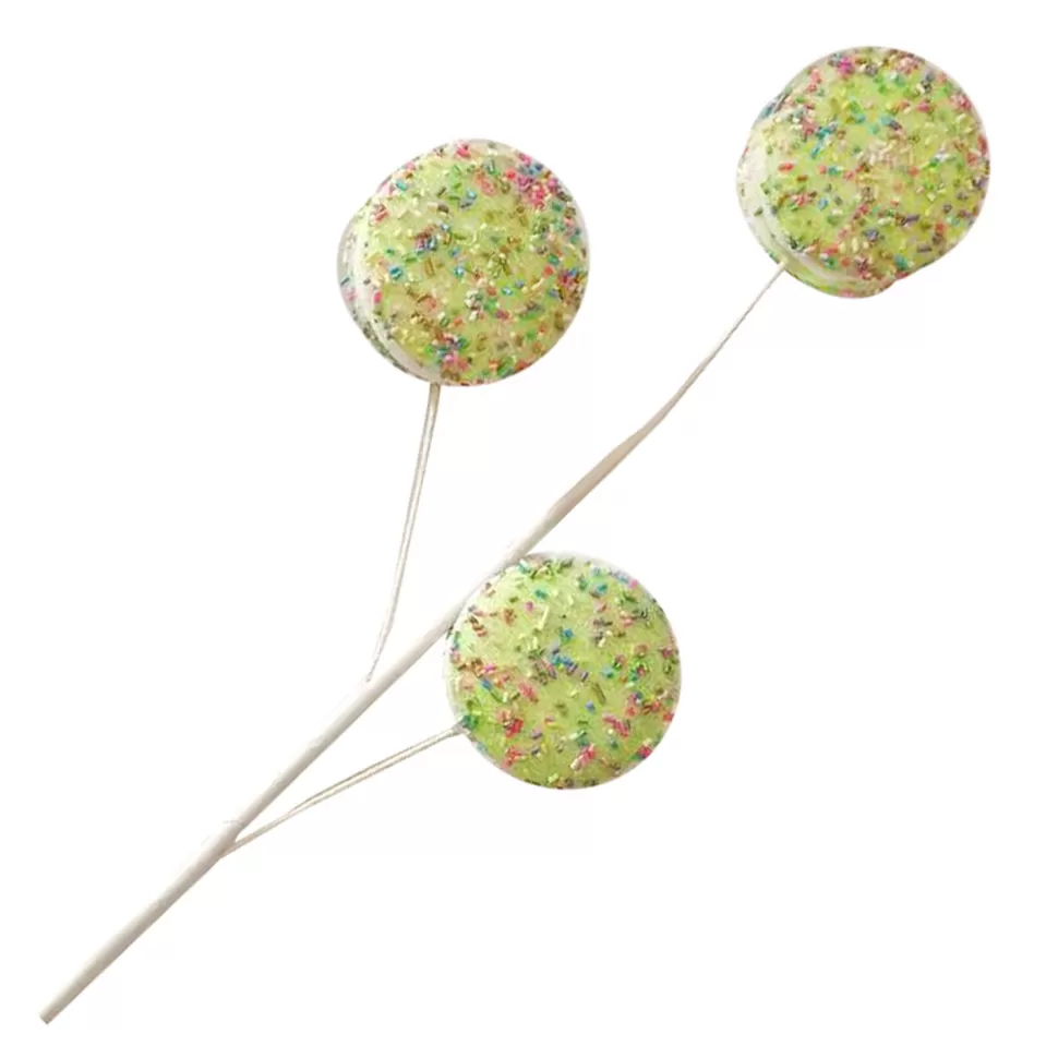 Christmas Forever SPRAY CANDY 25″ MACAROONS GREEN /MULTI COLOR SPRINKLES