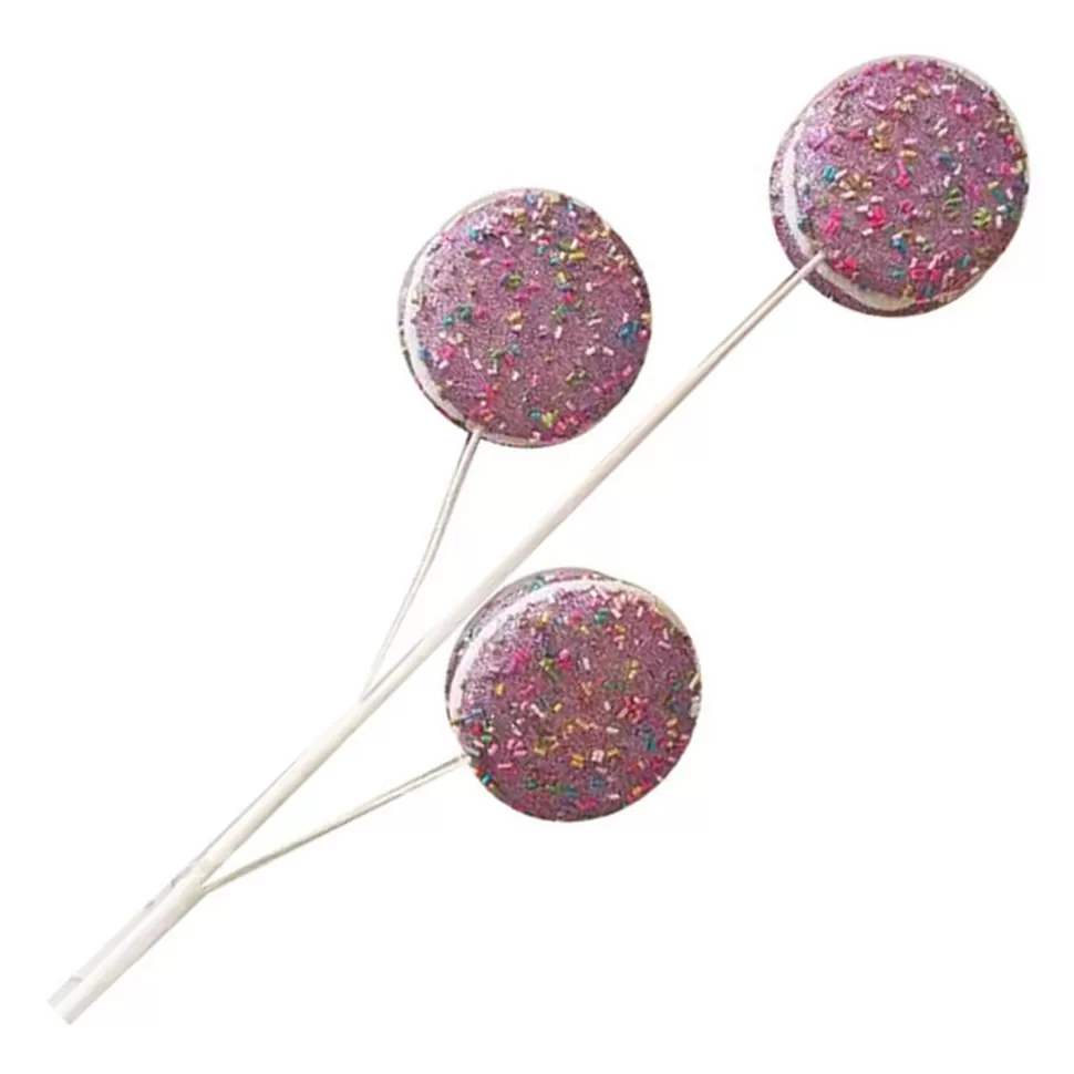 Christmas Forever SPRAY CANDY 25″ MACAROONS PURPLE /MULTI COLOR SPRINKLES