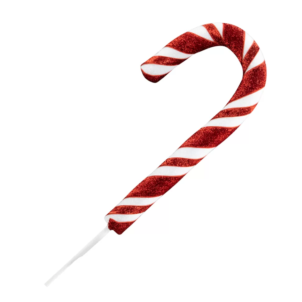 Christmas Forever SPRAY CANDY CANE STICK 15″ RED/WHITE