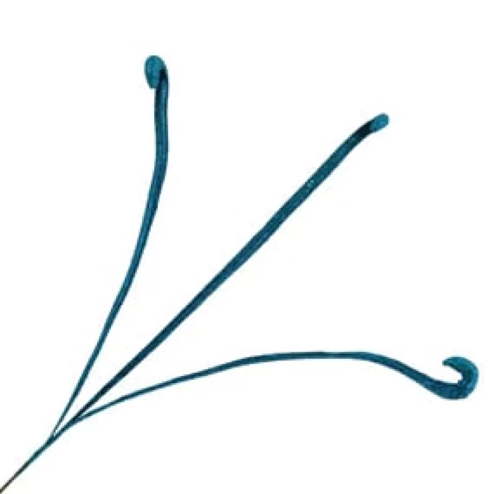 Christmas Forever SPRAY CURL BRANCH 26″ X 3 TEAL GLITTER