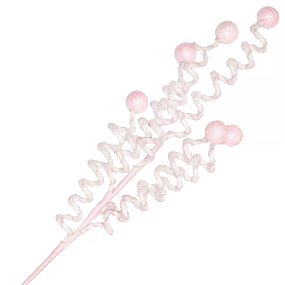 Christmas Forever SPRAY CURLS/BALLS 28.5″ PINK/WHITE GLITTER