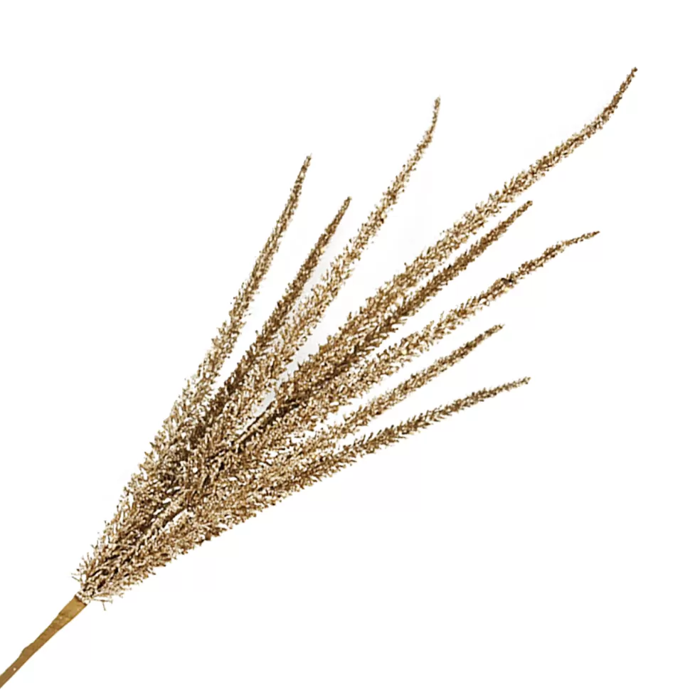 Christmas Forever SPRAY FERN LEAVES 29.5″ CHAMPAGNE GLITTER