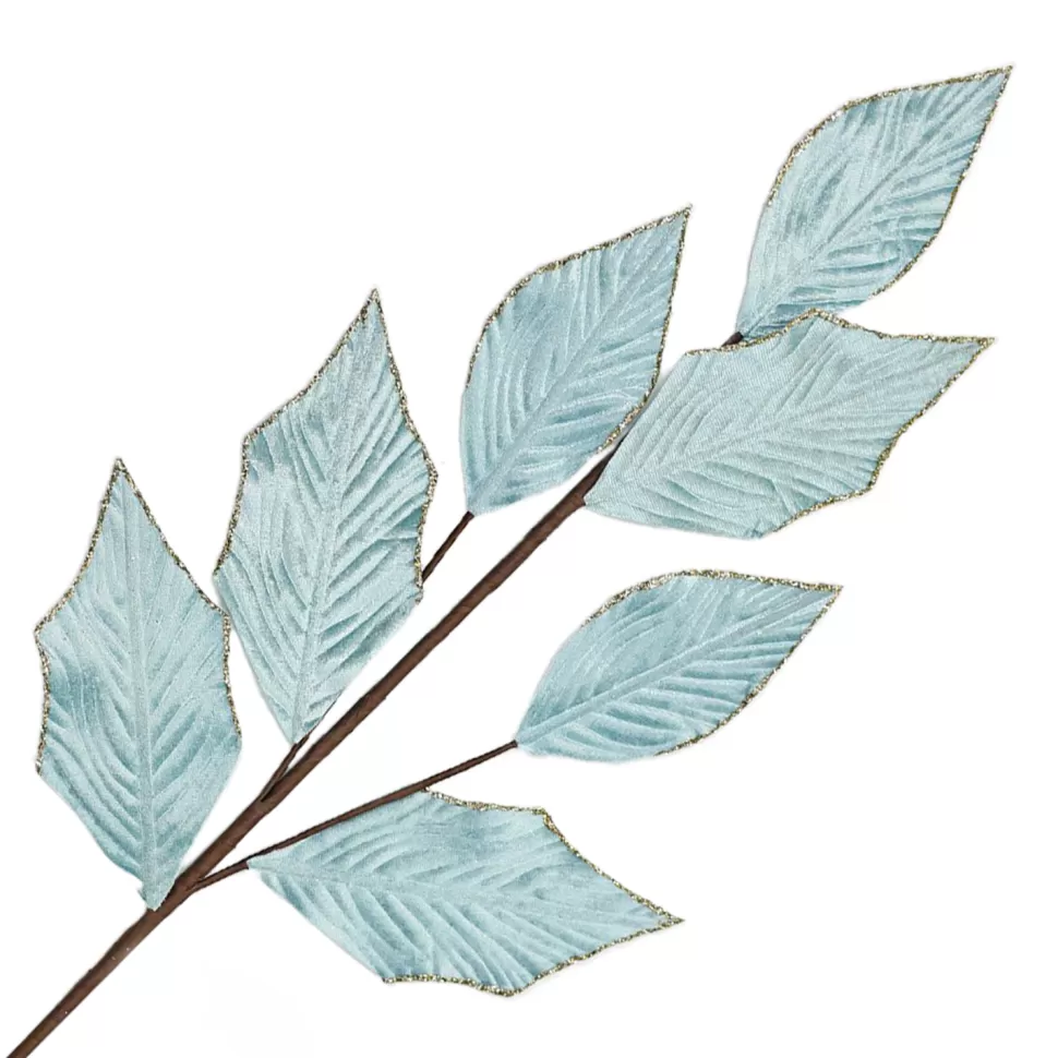 Christmas Forever SPRAY FERN LEAVES 30″ SLATE GREEN 30″ GLITTER