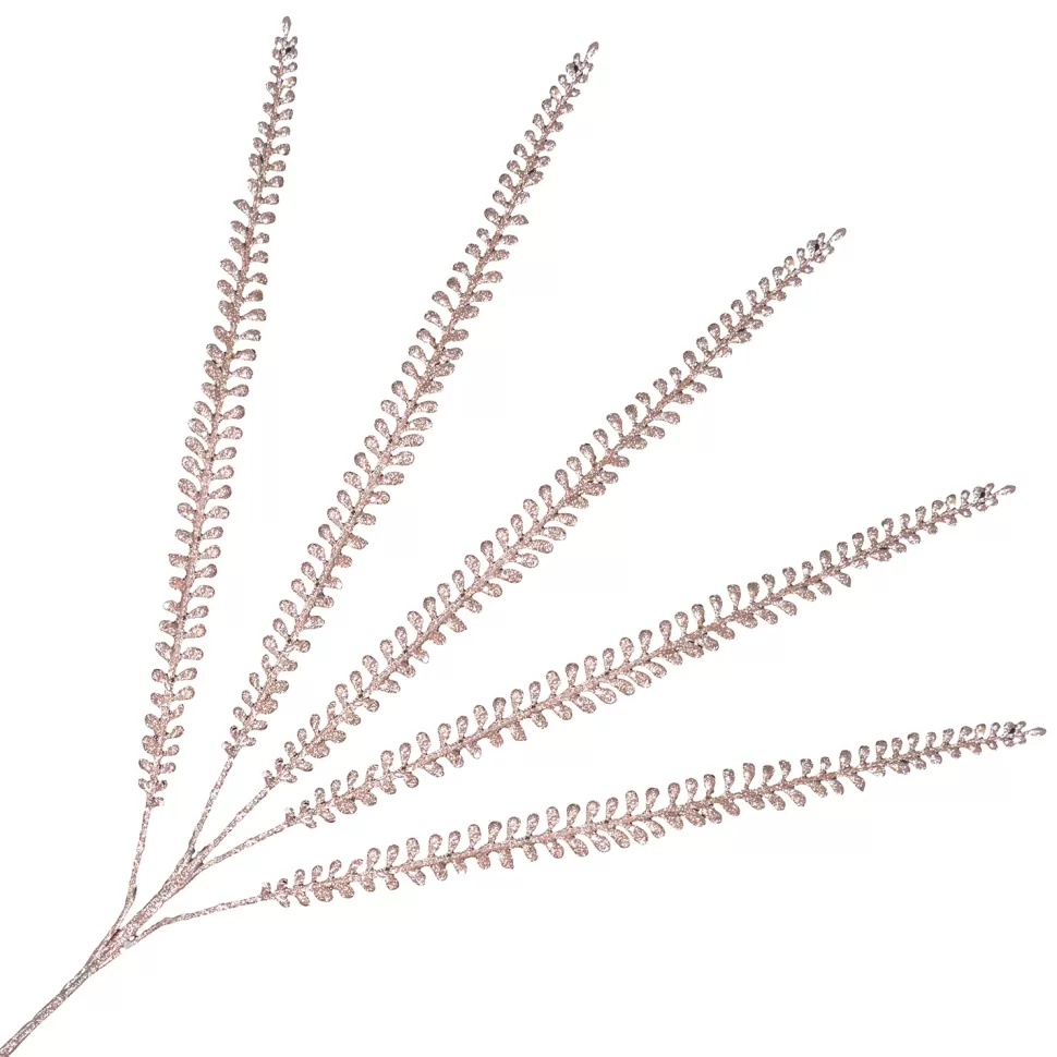 Christmas Forever SPRAY FERN LEAVES 35″ CHAMPAGNE GLITTER