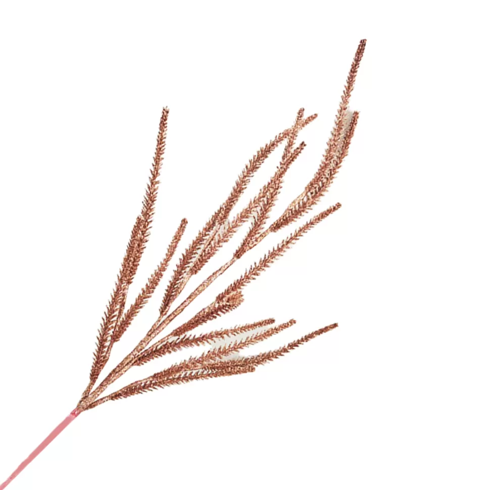 Christmas Forever SPRAY GRASS 29.5″ ROSE GOLD GLITTER