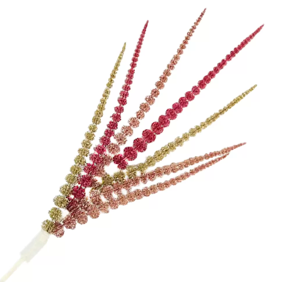 Christmas Forever SPRAY GRASS 30″ PINK/FUCHSIA/MULTI GLITTER