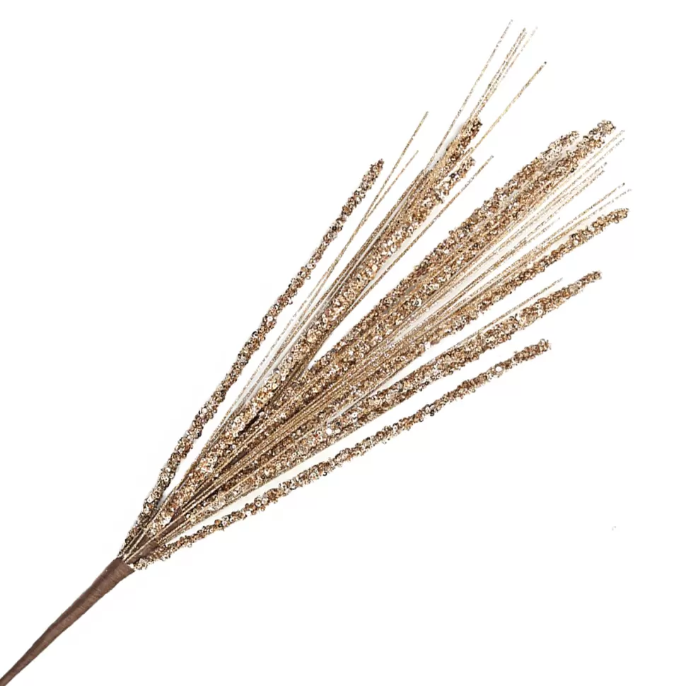 Christmas Forever SPRAY GRASS 36″ EMERALD GREEN GLITTER GRASS