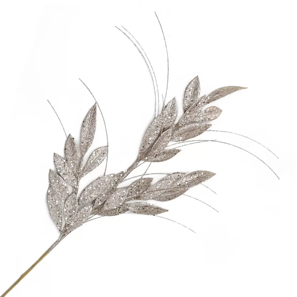 Christmas Forever SPRAY GRASS 36″ SILVER GLITTER