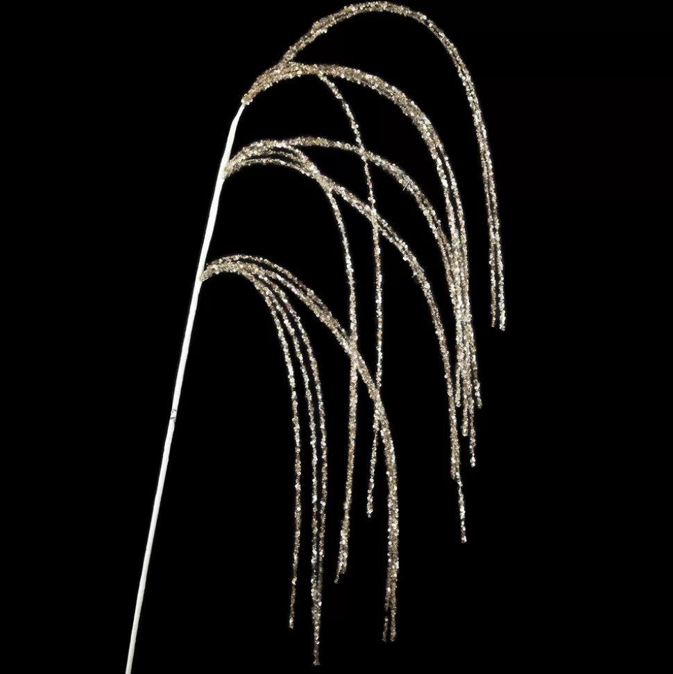 Christmas Forever SPRAY GRASS HANGING 24″ CHAMPAGNE GLITTER