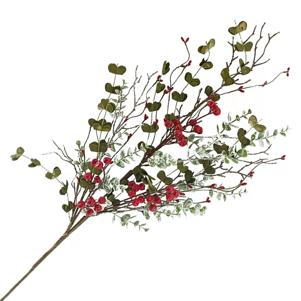 Christmas Forever SPRAY LEAVES 33″ RED BERRIES W/ MIXED LEAVES