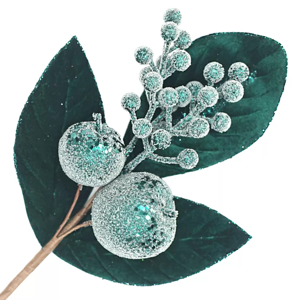 Christmas Forever SPRAY LEAVES BAY 26″ CHAMPAGNE GLITTER