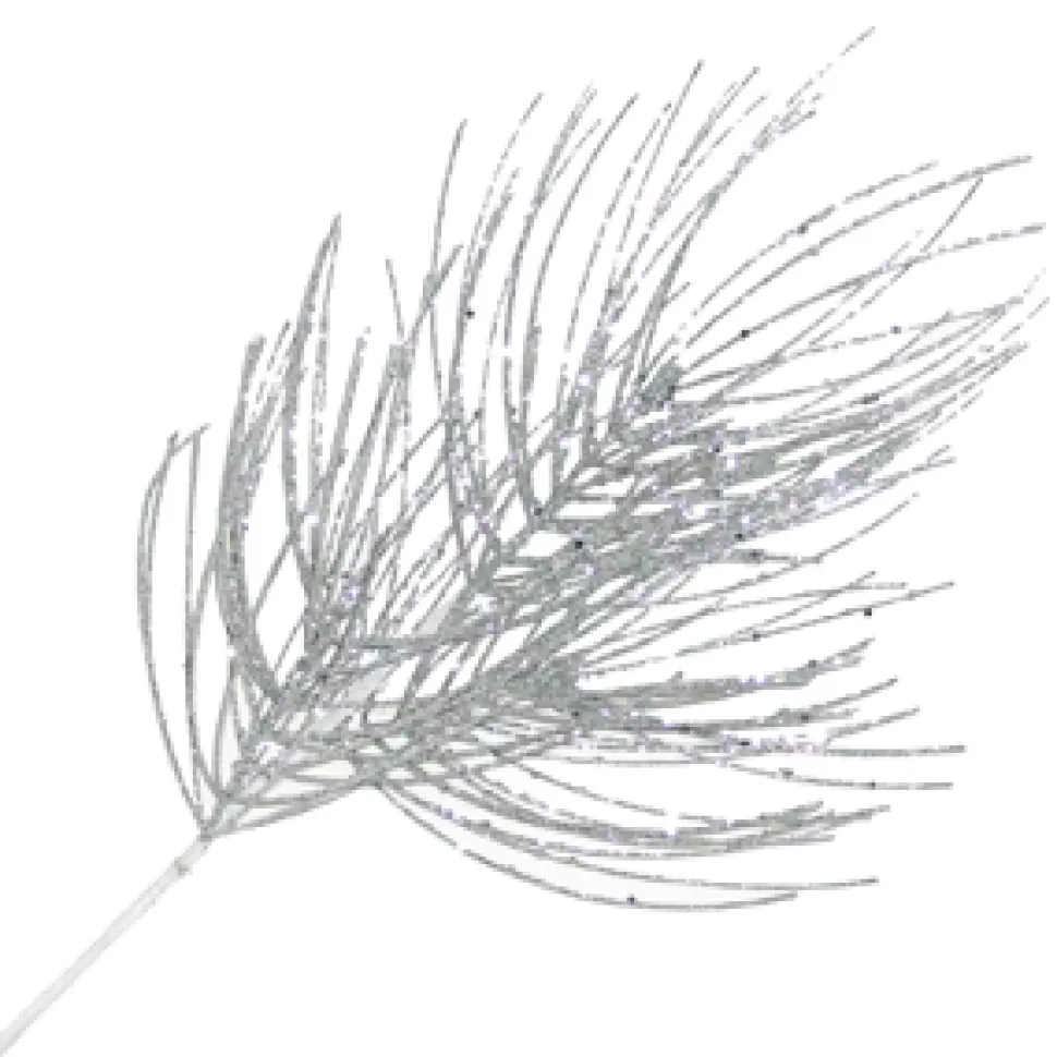 Christmas Forever SPRAY NEEDLE PINE LONG 26″ SILVER GLITTER