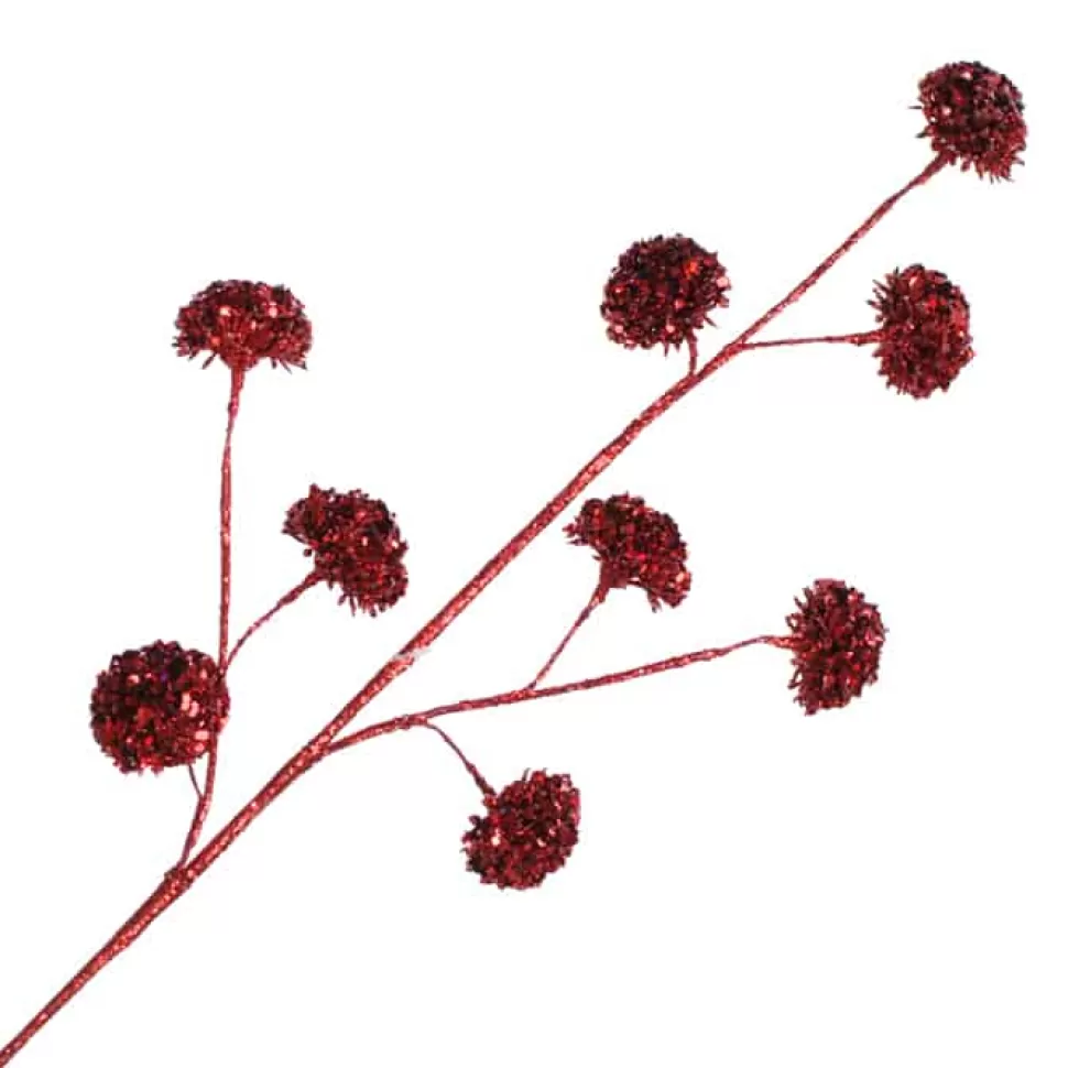 Christmas Forever SPRAY PODS 29″ RED GLITTER