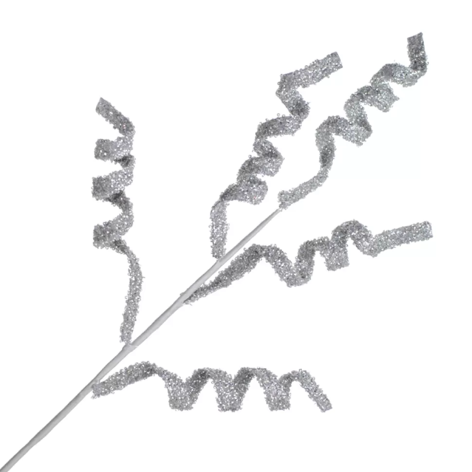 Christmas Forever SPRAY SWIRL 28″ X 5 SILVER GLITTER