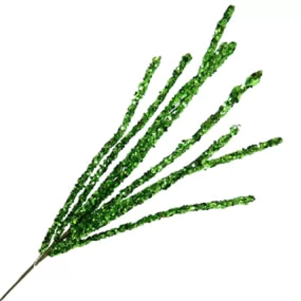 Christmas Forever SPRAY TWIG 19″ X 9 GREEN GLITTER