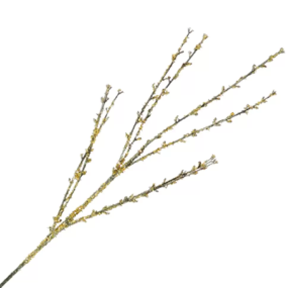 Christmas Forever SPRAY TWIG W/LEAF 31″ GOLD GLITTER
