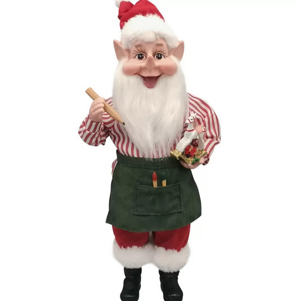 Christmas Forever STANDING ELF 12″ WORK SHOP OUTFIT W/ PENCIL