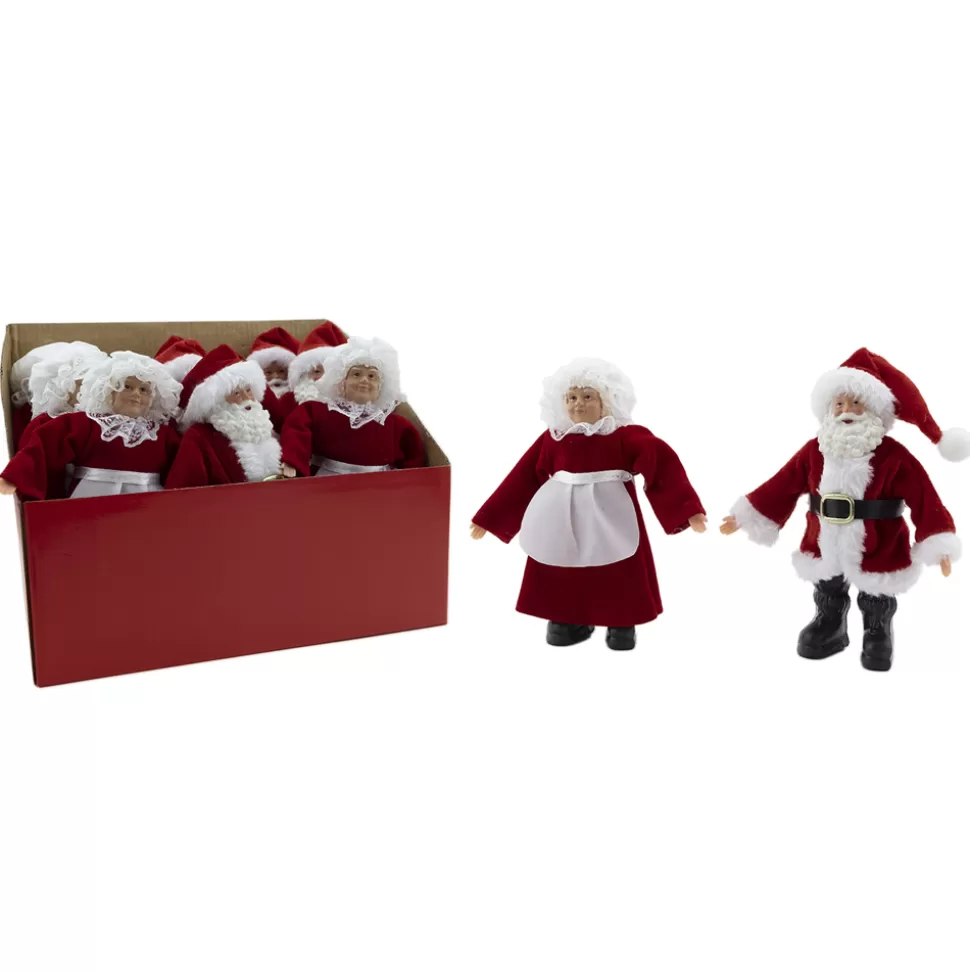 Christmas Forever STANDING SANTA 07″ ORN MR. & MRS. RED/WHITE