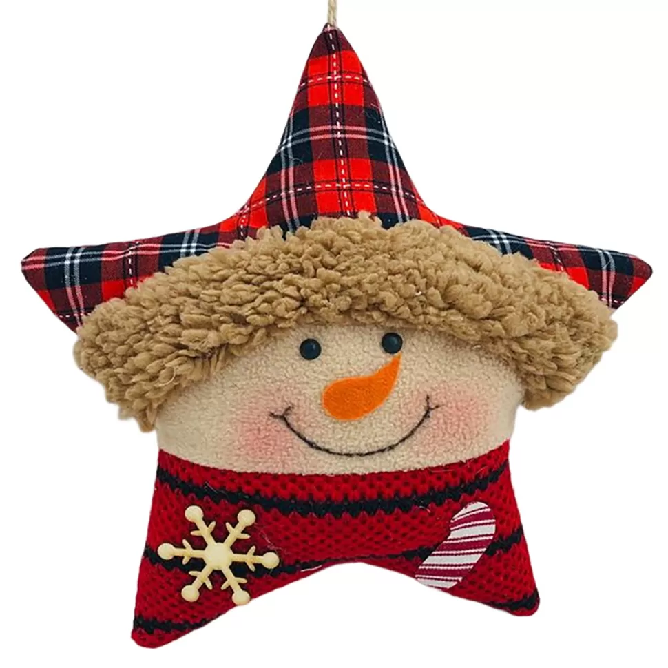 Christmas Forever STAR SNOWMAN KNITTED FABRIC MULTICOLOR 9.5″