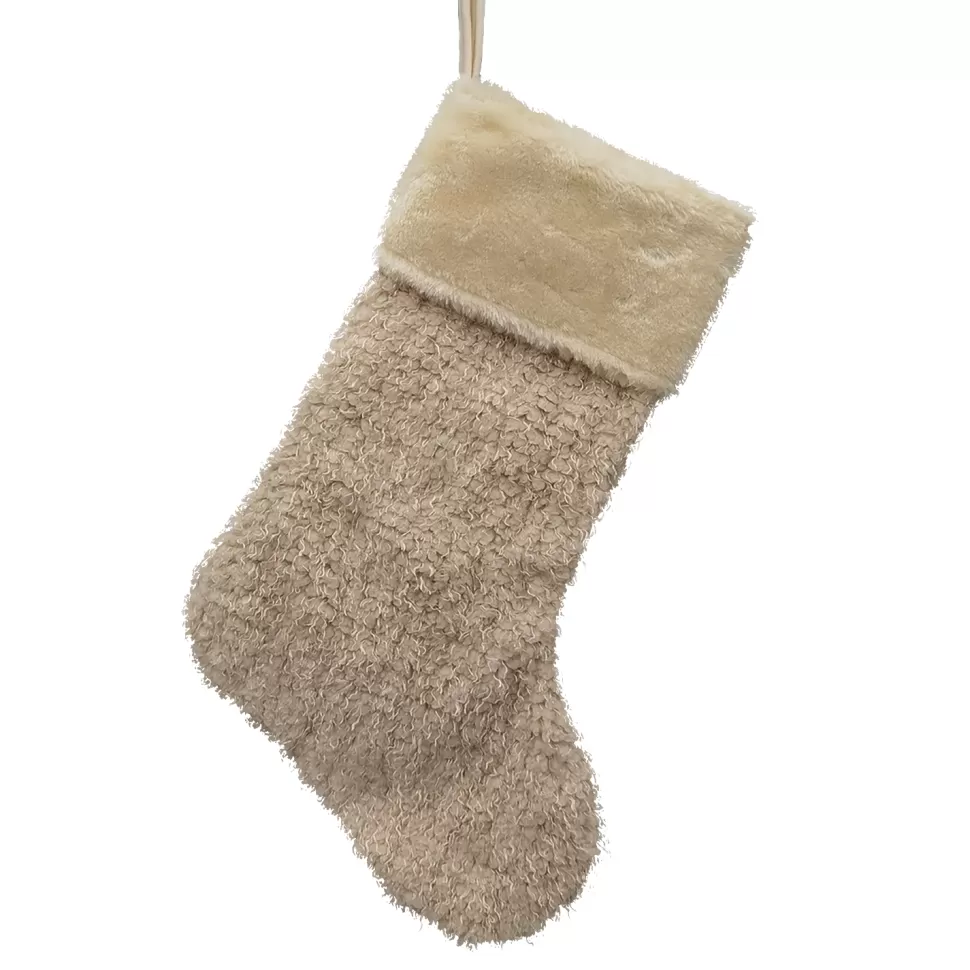 Christmas Forever STOCKING 20″ BROWN/IVORY