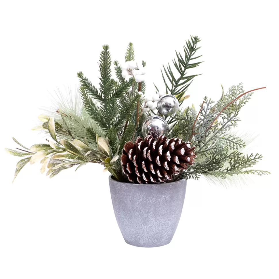 Christmas Forever TABLE PIECE 14″ W/SNOW BERRY
