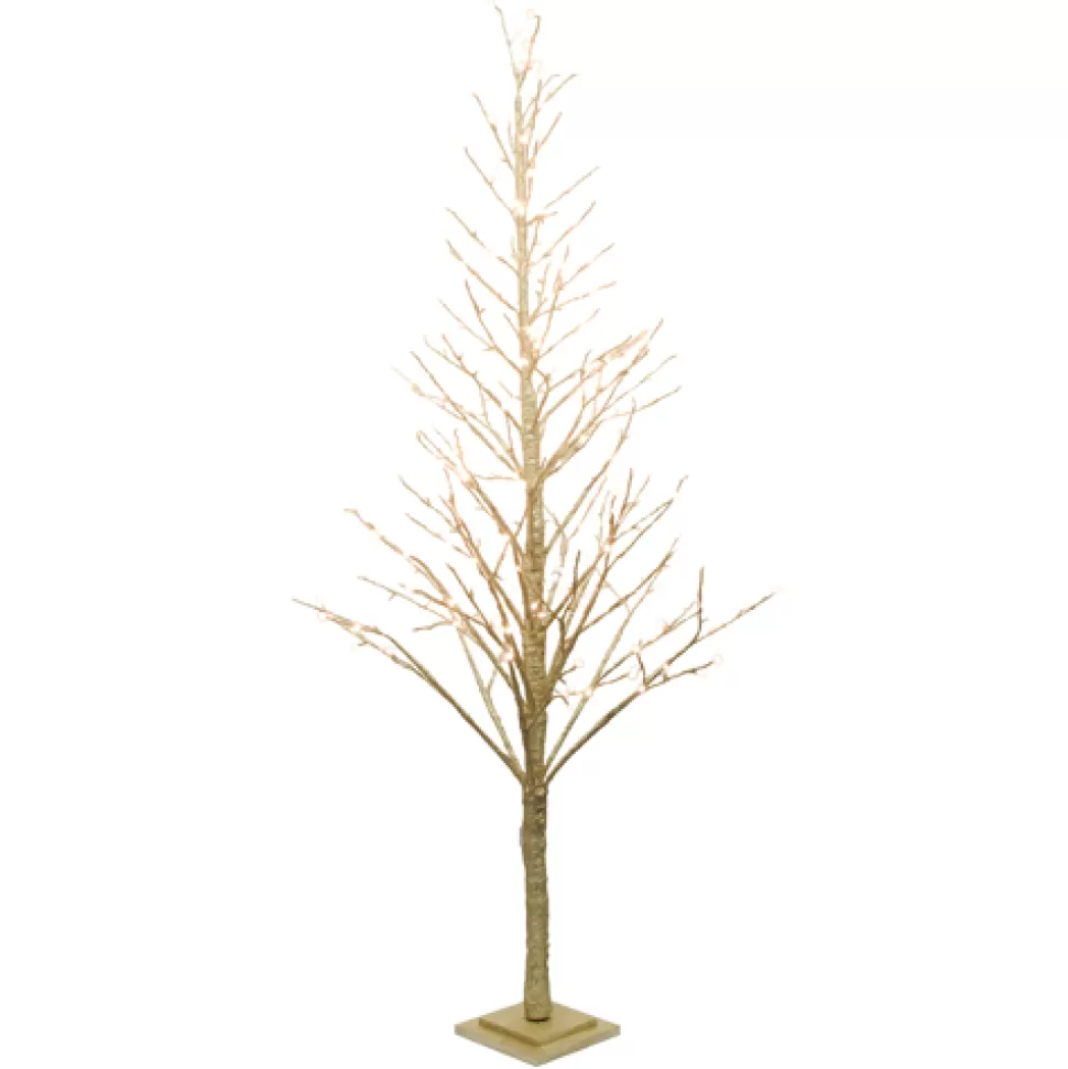 Christmas Forever TWIG TREE GOLD 83″ 306 LED WARM WHITE LIGHTS 120V CHAMP. GLTR