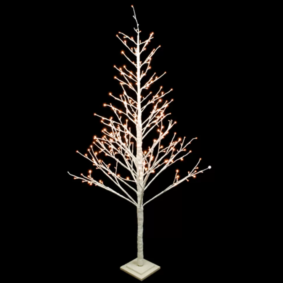 Christmas Forever TWIG TREE WHITE 83″ 306 LED WARM WHITE LIGHTS 120V WHITE GLTR.