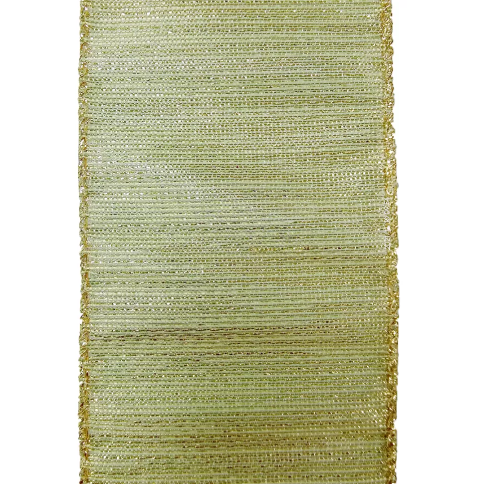 Christmas Forever WIRED RIBBON 2.5″X10 YDS GOLD SHIMMER
