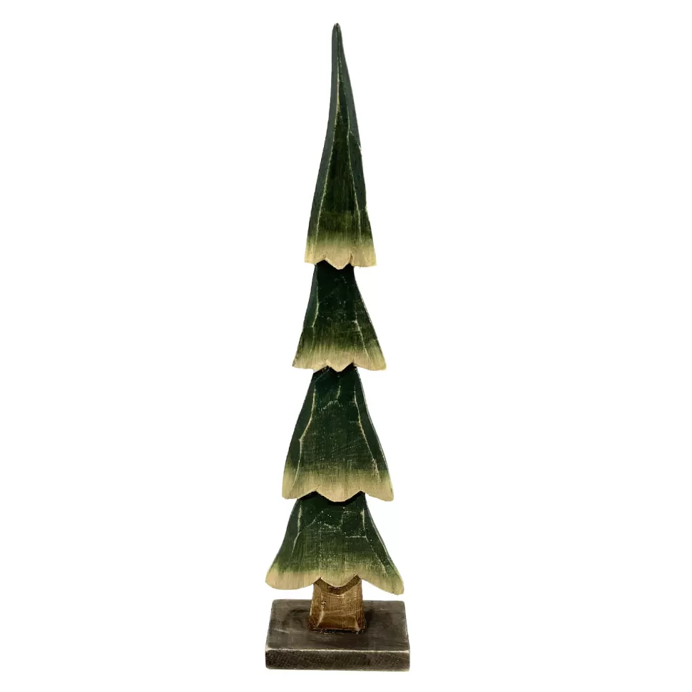 Christmas Forever WOODEN TREE GREEN 15.5″