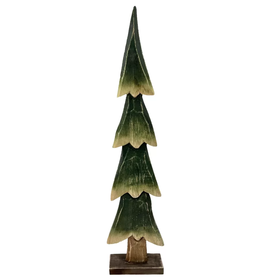 Christmas Forever WOODEN TREE GREEN 21.5″