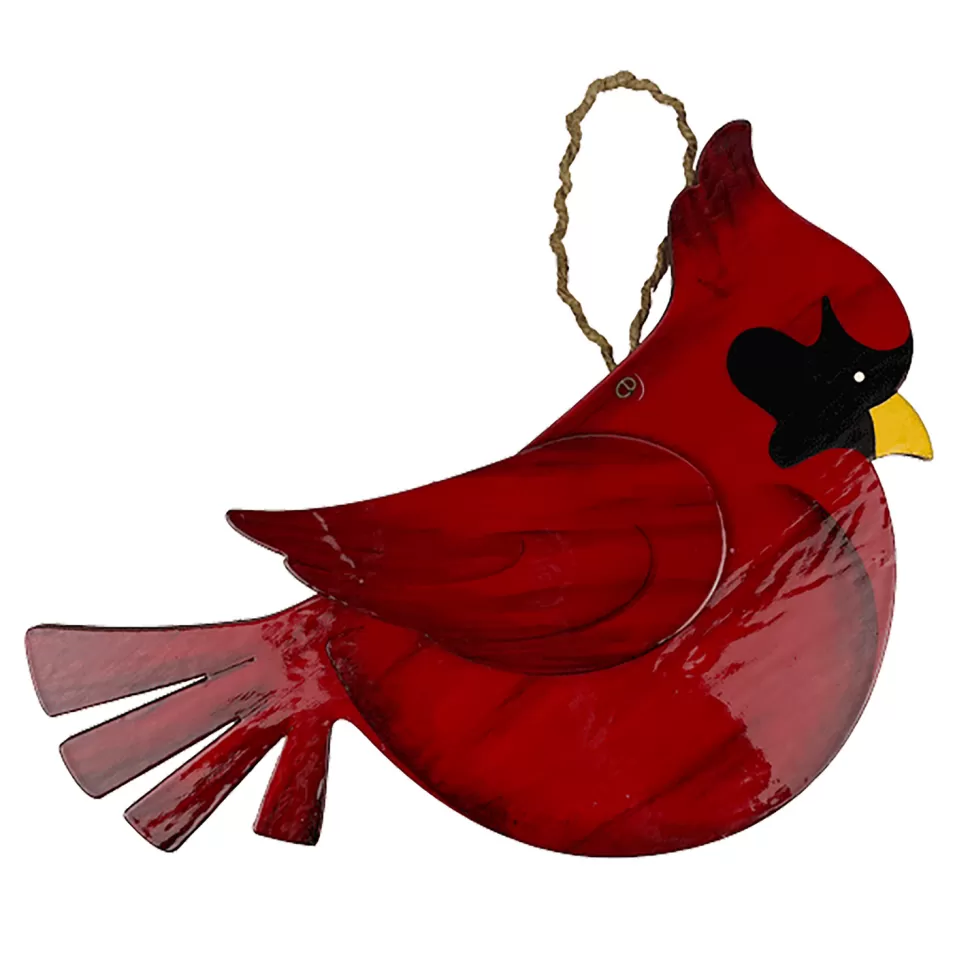 Christmas Forever WOODEN WALL DECOR CARDINAL 6″