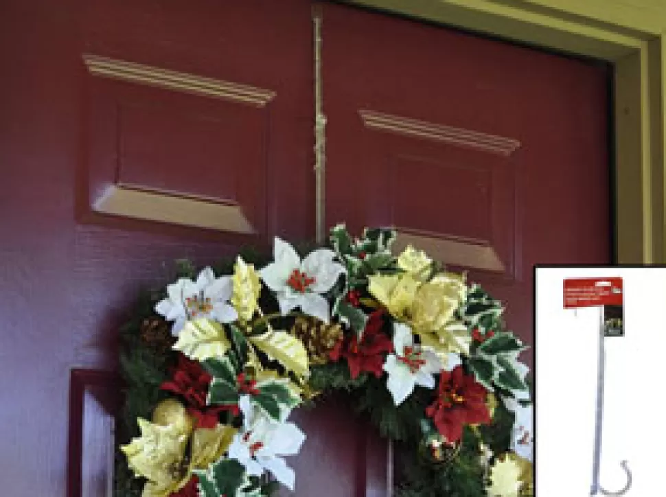 Christmas Forever WREATH HANGER 14″-23″ CLEAR ADJUSTABLE PVC